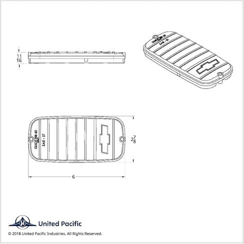 عدسات بلاستيكية خفيفة من United Pacific C606609 لشاحنة تشيفي فليتسايد 1960-1966، كل منها in Kuwait