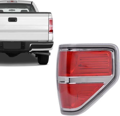 LQI Rear Right Tail Lights Assembly Compatible with Ford F150 2009-2014 Rear Tail Lights Assembly Brake Lamps 1PC Luces traseras, Clear Lens Chrome Housing, FO2818143 FO2819148 in Kuwait