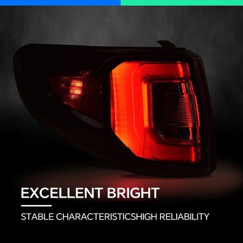DOTCOM LED Tail Lights Assembly Rear Brake Lamps Compatible with GMC Acadia 2013 2014 2015 2016, Fit GMC Acadia Limited 2017 Driver Side Red Clear Lens Luces Traseras in Saudi Arabia