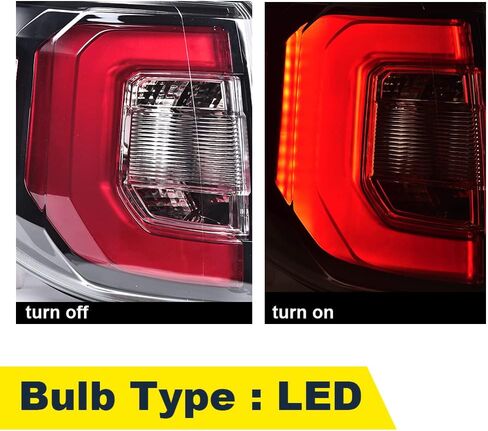 DOTCOM LED Tail Lights Assembly Rear Brake Lamps Compatible with GMC Acadia 2013 2014 2015 2016, Fit GMC Acadia Limited 2017 Driver Side Red Clear Lens Luces Traseras in Saudi Arabia