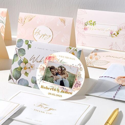 Custom Sticker Personalized Photos Stickers Custom Photos with Text Sticker for Wedding Business Event Favors Thank You Stickers in Saudi Arabia