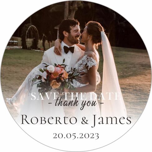 Custom Sticker Personalized Photos Stickers Custom Photos with Text Sticker for Wedding Business Event Favors Thank You Stickers in Saudi Arabia