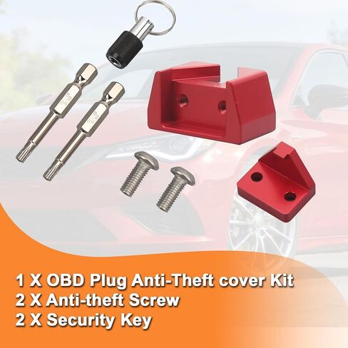 OBD II Port Anti-Theft Lock OBD2 Security Connector Protector with T20 Torx Key Red Aluminum Car Diagnostic Port Lock for All 1996+ OBD II Vehicles in Saudi Arabia