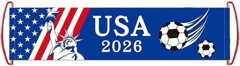 لافتة دعم كأس العالم 2026 - ديكور حفلات كرة القدم بعلم أمريكي مزدوج الجوانب لألعاب كرة القدم، والبوابات الخلفية والمنزل، والاستاد، واحتفالات البار (الولايات المتحدة الأمريكية) in Kuwait