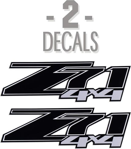 2PCS 2007-2013 Z71 4x4 Decals for Chevrolet Silverado Black in Saudi Arabia