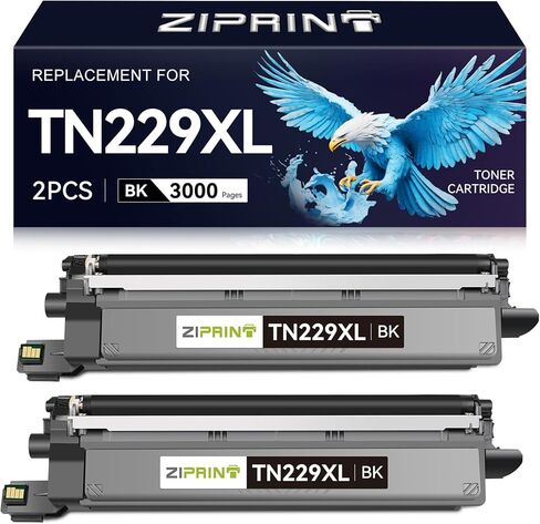 ZIPRINT TN229XL Black Toner Cartridges Compatible Replacement for Brother MFC-L3780CDW Toner Cartridges MFC-L3720CDW HL-L3280CDW HL-L3220CDW HL-L3300CDW HL-L3295CDW Printer (TN229XL Black 2 Pack) in Kuwait