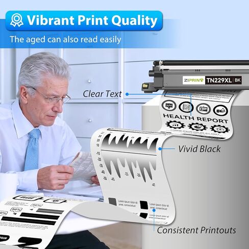 ZIPRINT TN229XL Black Toner Cartridges Compatible Replacement for Brother MFC-L3780CDW Toner Cartridges MFC-L3720CDW HL-L3280CDW HL-L3220CDW HL-L3300CDW HL-L3295CDW Printer (TN229XL Black 2 Pack) in Kuwait