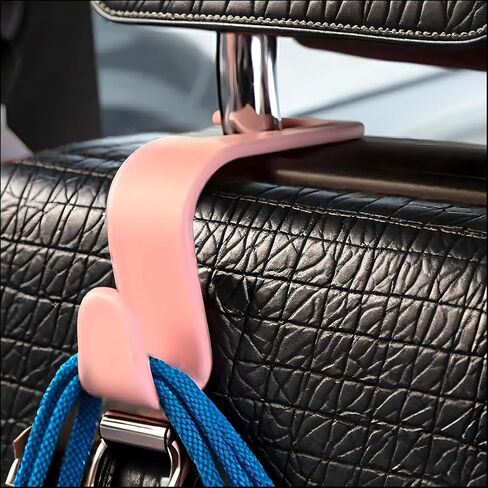 4-Pack Car Seat Headrest Hook,Universal Organizer for Handbags, Coats & Groceries, Pink in Saudi Arabia