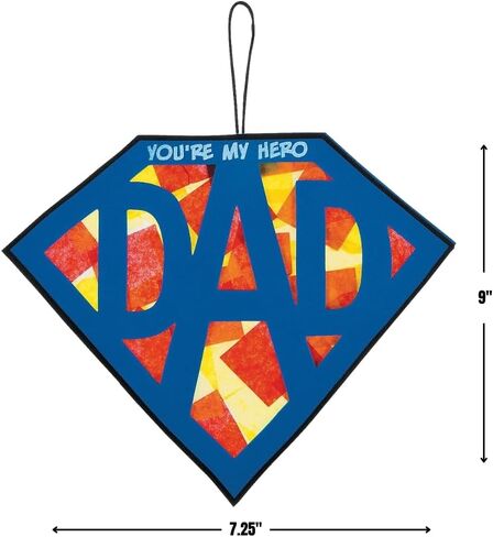 Tissue Acetate Super Dad Sign Craft Kit - 12 - Crafts for Kids and Fun Home Activities in Kuwait