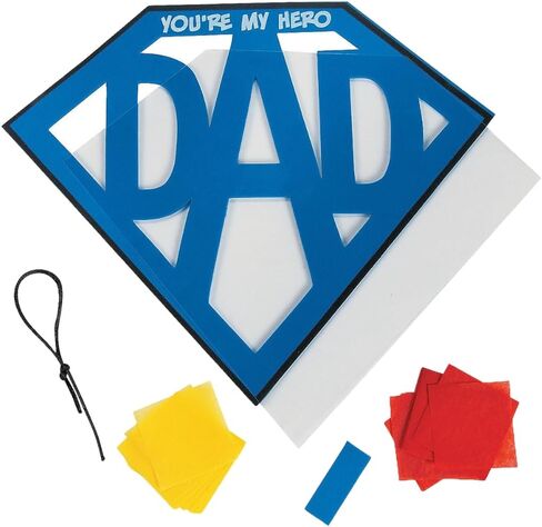 Tissue Acetate Super Dad Sign Craft Kit - 12 - Crafts for Kids and Fun Home Activities in Kuwait