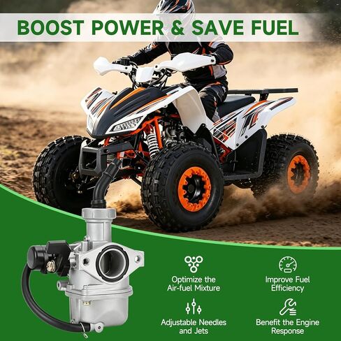 AT125 Carburetor Carb Kit Compatible with Coleman AT125-EX AT125-UT AT125-B 125cc Mini ATV Quad 4 Wheeler 4-Stroke Engine Go Kart Powersports Parts Hand Choke with Intake Manifold in Kuwait