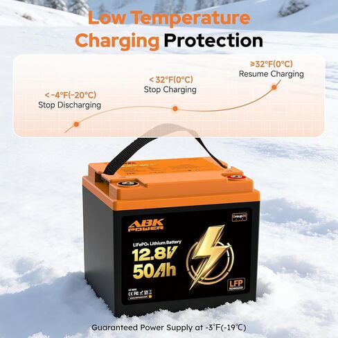 12V 50Ah LiFePO4 Battery, 4000+ Deep Cycle Lithium Battery 50A BMS with Over-Heating & Low-Temp Protection, Group 26 Rechargeable Battery for Marine Trolling Motor, RV, Boat, Home Backup in Kuwait