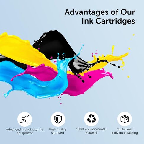 Compatible for EPT220XL High Yield Remanufactured Ink Cartridges, Compatible Replacement for WF-2760 WF-2750 WF-2660 WF-2650 WF-2630 XP-424 XP-420 XP-320 Printers, Black Cyan Magenta Yellow, 4-Pack in Saudi Arabia