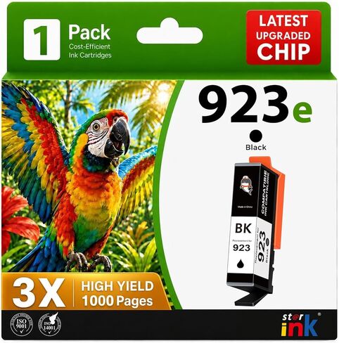 خراطيش حبر 923e 923 لطابعات HP 8130e 8120e 8125e استبدال الحبر لحزمة كومبو خراطيش الحبر HP 923XL 923 المتوافقة مع طابعة HP OfficeJet Pro 8130e 8135e 8138e 8122e 8139e، عبوة واحدة in Kuwait