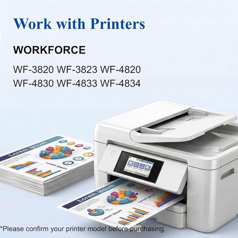 Replacement for 822XL Ink Remanufactured for Epson 822XL Ink Cartridges for 822 XL Work with WF-3820 WF-4830 WF-3823 WF-4820 WF-4833 WF-4834 Printer 2 Black Cyan Magenta Yellow in Saudi Arabia