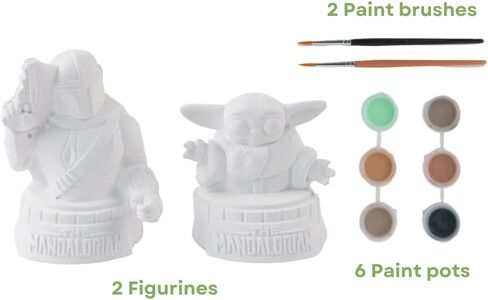 Star Wars Mandalorian Baby Yoda Paint Your Own Figurines Arts and Crafts Set for Boys and Girls in Kuwait