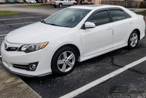 Replacement for 2012-2014 Toyuota Camry Models | EOS Visors JDM Tape-On Style Side Vents Window Visor Rain Guard Deflectors in Kuwait