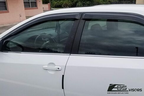 Replacement for 2012-2014 Toyuota Camry Models | EOS Visors JDM Tape-On Style Side Vents Window Visor Rain Guard Deflectors in Kuwait