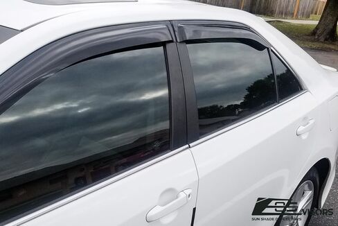 Replacement for 2012-2014 Toyuota Camry Models | EOS Visors JDM Tape-On Style Side Vents Window Visor Rain Guard Deflectors in Kuwait
