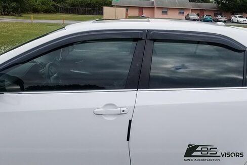 Replacement for 2012-2014 Toyuota Camry Models | EOS Visors JDM Tape-On Style Side Vents Window Visor Rain Guard Deflectors in Kuwait