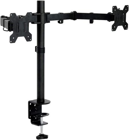 Dual Monitor Desk Mount Stand for 10-27 Inch LCD Led Monitors - Full Motion Adjustable Arms, Holds Up to 17.6 Lbs Each Arm, Vesa Compatible 75X75/100X100Mm in Saudi Arabia