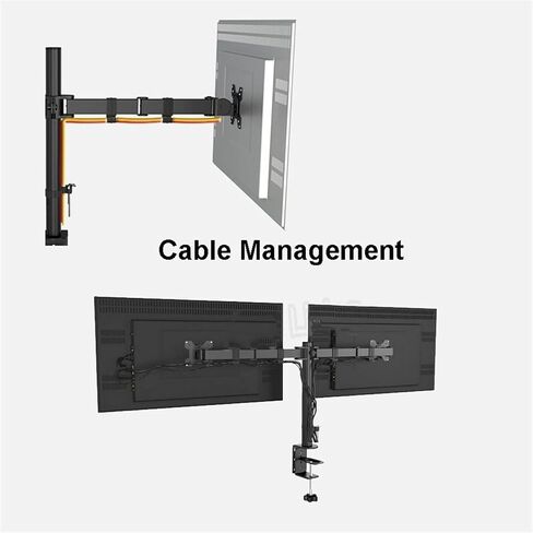 Dual Monitor Desk Mount Stand for 10-27 Inch LCD Led Monitors - Full Motion Adjustable Arms, Holds Up to 17.6 Lbs Each Arm, Vesa Compatible 75X75/100X100Mm in Saudi Arabia