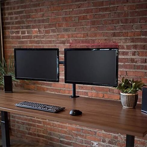 Dual Monitor Desk Mount Stand for 10-27 Inch LCD Led Monitors - Full Motion Adjustable Arms, Holds Up to 17.6 Lbs Each Arm, Vesa Compatible 75X75/100X100Mm in Saudi Arabia