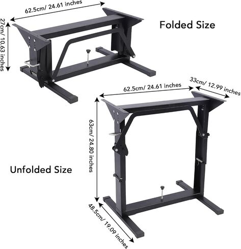 Standing Desk Frame, Adjustable Height Hot Rolled Steel Support 573lbs Capacity for Home Office RV 27 to 63cm in Kuwait
