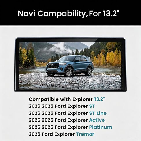 2025 Explorer Screen Protector Designed for 2025 Ford Explorer【Active/ST-Line/ST/Platinum】 13.2 Inch - 2025 Ford Explorer Accessories Tempered Glass Screen Protector Scratch Resistant in Saudi Arabia