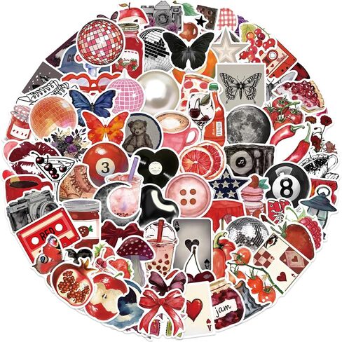 50PCS Y2k Retro Aesthetic Downtown Girl Stickers Cool 2000s Lovely Girl Decals Vinyl Junk Journaling Cyber Trend Stickers for Water Bottle Laptop (Y2K50) in Saudi Arabia