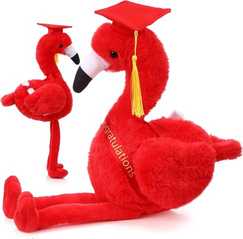Chalyna 10 Inch Graduation Gifts Flamingo Plush Stuffed Animal with Gold Tassel Graduation Hat and Sash Congrats Grad Gift for Preschool Kindergarten Kids Student Friend Party Decoration(Purple) in Kuwait