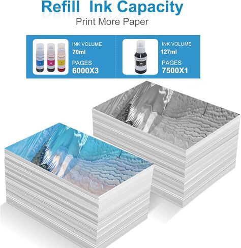 Compatible for 542 Ink Refill Bottles Fits ET-5150 ET-5170 ET-5180 ET-5800 ET-5850 ET-5880 ET-16600 ET-16650, T542 Pigment Ink Bottle Combo Pack for Workforce ST-C5000 ST-C5500(BK C M Y) in Saudi Arabia