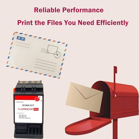 IXINK357 Compatible for IXINK357 Red Ink Cartridge for IX3 IX5 IX7 Pro Series IX-3 IX-5 IX-7 IX-7 Pro Mailing Systems Postage Meter IXINK357 Fluorescent Red Printer Ink Cartridge for Postage Machines in Saudi Arabia