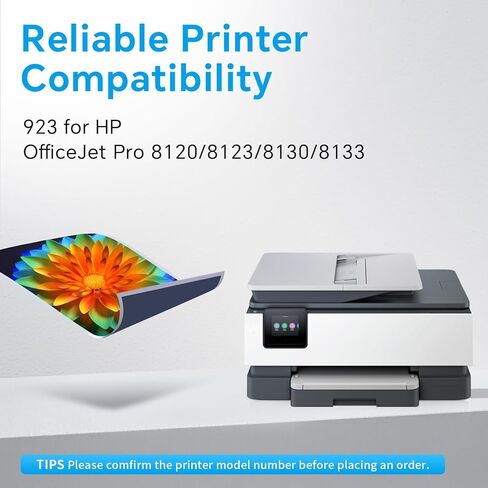 923 XL Combo Pack Ink Cartridge Replacement for HP 923 / 923e XL Series Ink Cartridges Compatible with the HP officeJet Pro 8120 8123 8130 8133(B/C/M/Y) in Kuwait