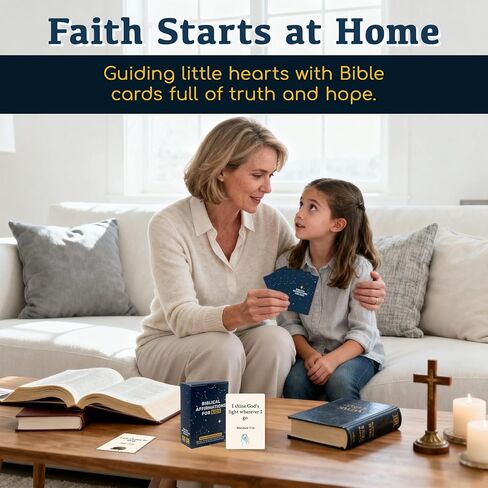 Biblical Affirmation Cards for Kids, 62 Christian Scripture & Positive Affirmation Cards for Boys & Girls, Daily Devotions, Bible Study, Homeschool, Sunday School & VBS Gift in Saudi Arabia