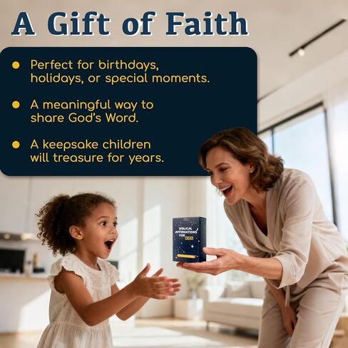 Biblical Affirmation Cards for Kids, 62 Christian Scripture & Positive Affirmation Cards for Boys & Girls, Daily Devotions, Bible Study, Homeschool, Sunday School & VBS Gift in Saudi Arabia