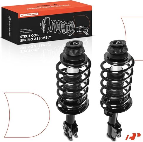 A-Premium Front Struts Compatible with Toyota Prius C 2012-2015 - 2x Replacement Suspension Complete Strut Assembly Shock with Coil Spring in Kuwait
