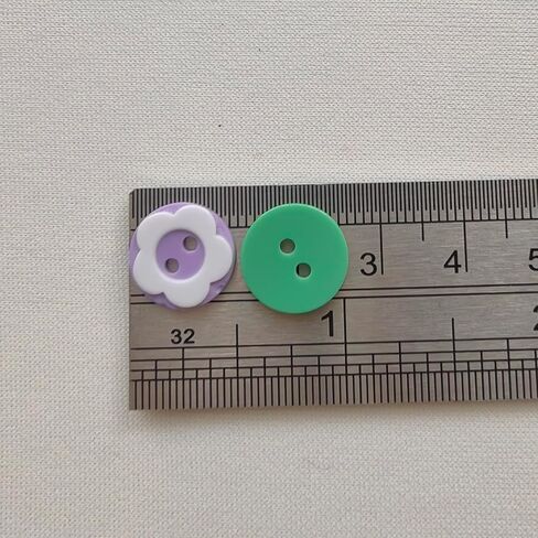 50Pcs 12mm(1/2") Mix Flower Buttons 2 Holes Craft Clothes Sewing Button in Kuwait