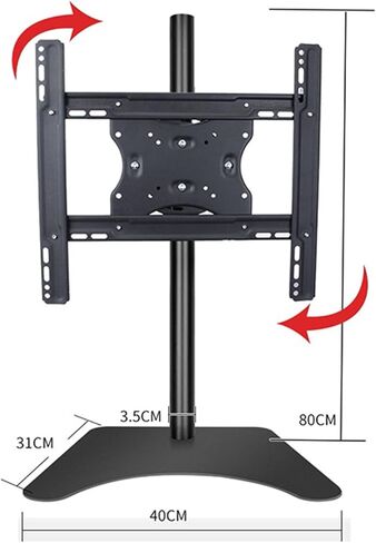 Single Monitor Stand, Monitor Stand Mount for 32-43 Inch Screens, Freestanding Steel Mount Base, Holds Up to 25kg/55 Lbs in Kuwait