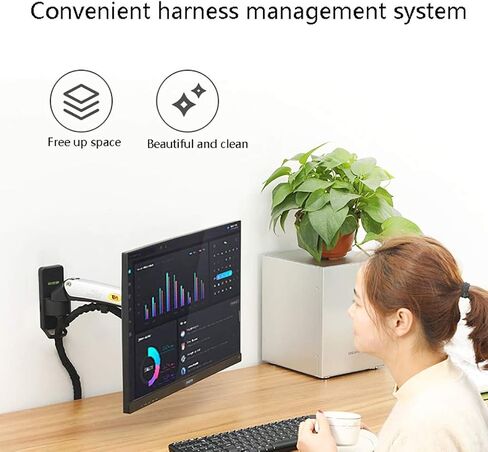17-27 inch Monitor Stand, Wall-Mounted Rotating Telescopic Lifting Rack, LCD Computer Monitor Stand, Console Monitor Stand, air Pressure Hover in Kuwait