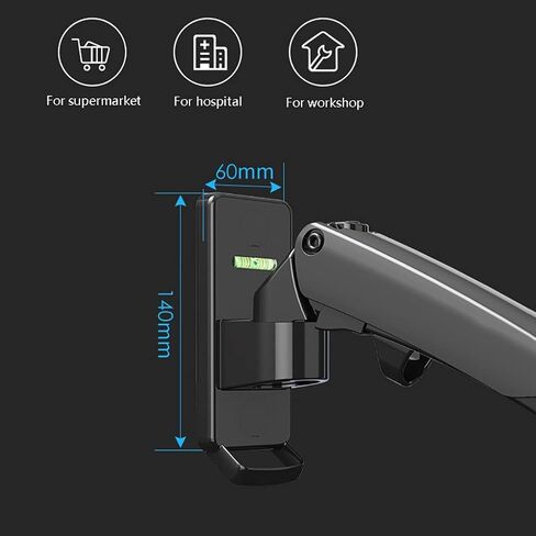 17-27 inch Monitor Stand, Wall-Mounted Rotating Telescopic Lifting Rack, LCD Computer Monitor Stand, Console Monitor Stand, air Pressure Hover in Kuwait