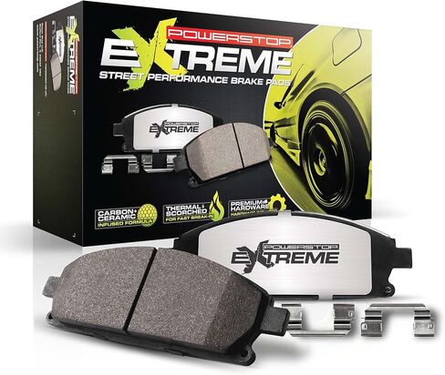 PowerStop Rear Brake Pads for Chevrolet Corvette 2023-24 - Z26 Carbon-Fiber Ceramic Brake Pads with Installation Hardware, Z26-2503 in Kuwait