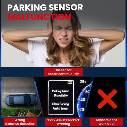 MOCA 2Pcs Reverse Backup Parking Assist Sensors Fit 2014-2021 for Toyota Tundra 4.6L 5.7L & 2015-2023 for Toyota Tacoma 2.7L 3.5L & 2014-2018 for Toyota RAV4 2.5L in Kuwait