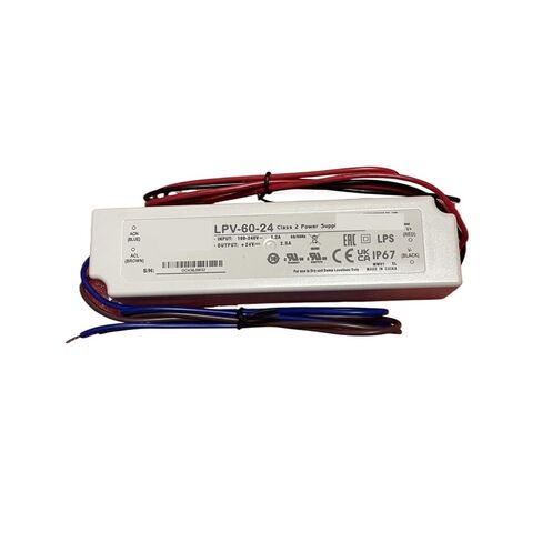 1pcs LPV-60-24 LED Driver 110/220VAC 24V DC 2.5A 60W IP67 Power Supply in Saudi Arabia