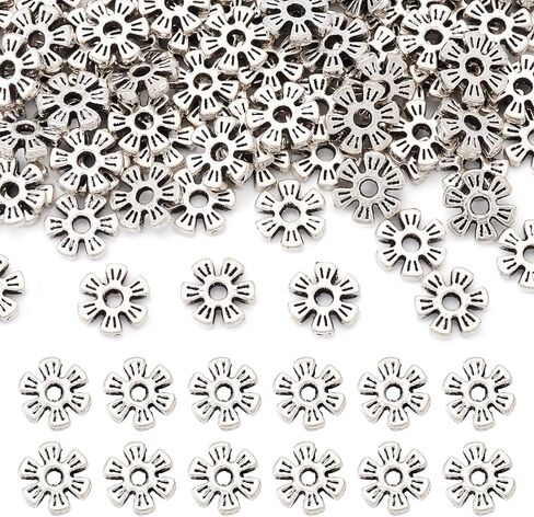 Elecrelive 100Pcs Stainless Steel Spacer Beads 18K Gold Plated Flower Beads 3mm Daisy Spacers for Jewelry Bracelet Necklace Making in Kuwait