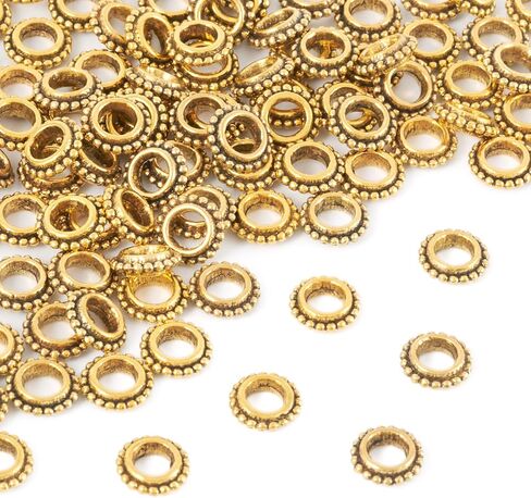 Elecrelive 100Pcs Stainless Steel Spacer Beads 18K Gold Plated Flower Beads 3mm Daisy Spacers for Jewelry Bracelet Necklace Making in Kuwait
