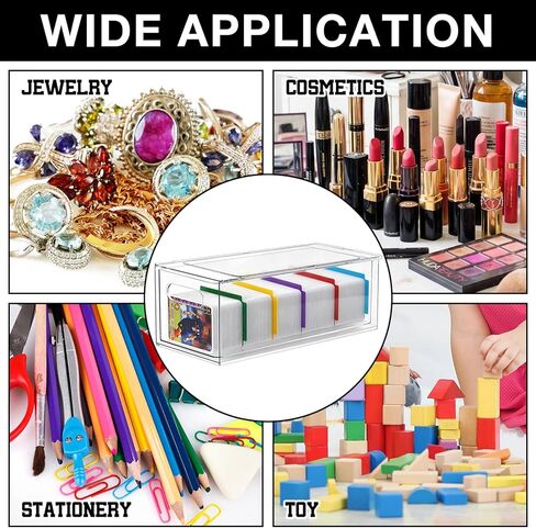 TREWAVE 2 Pack Trading Card Storage Box with 10 Dividers, Plastic Clear Drawer Organizer Case, Stackable for Toploaders, Sports Cards & TCG in Saudi Arabia