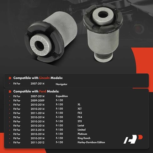 A-Premium 2 × طقم جلبة ذراع التحكم السفلي الأمامي، متوافق مع Ford F-150 F150 2009-2014، Expedition 2007-2014 وLincoln Navigator 2007-2014 in Kuwait