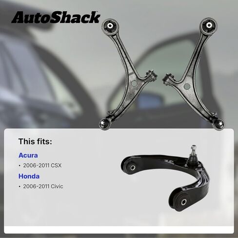 AutoShack Front Left Lower Control Arm and Ball Joint with Bushings for Honda & Acura, Civic 2006-2011 CSX 2006-2011, FWD L4 1.3L 1.8L 2.0L in Kuwait