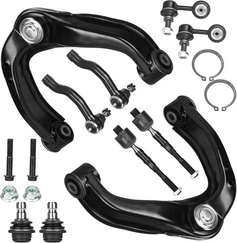 طقم تعليق ذراع التحكم العلوي الأمامي متوافق مع 2005-2019 Nissan Frontier 2005-2012 Pathfinder 2005-2015 Nissan Xterra مع قضبان تأرجح كروية وقضيب ربط نهاية K621245 K621246-10 قطعة in Kuwait